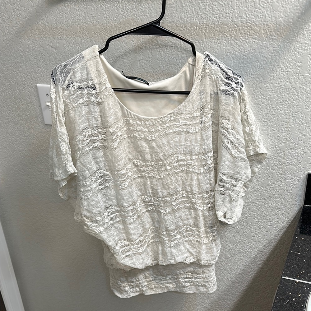 Elegant Cream Lace Top